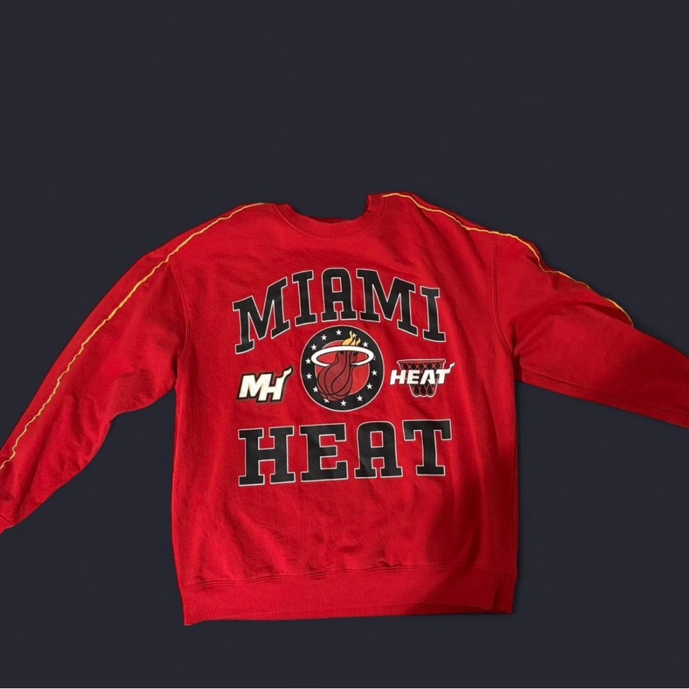 NBA Miami Heat Red Crewneck Sweater
